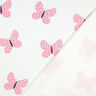 Sweatshirt angeraut große Schmetterlinge | Poppy Fabrics – elfenbein/rosa,  thumbnail number 4