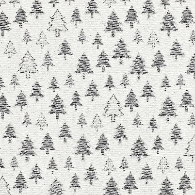 Dekostoff Jacquard glitzernde Tannen – anthrazit/silber,  image number 1