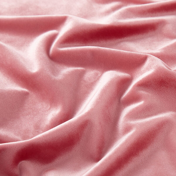 Dekostoff Samt – rosa | Reststück 60cm