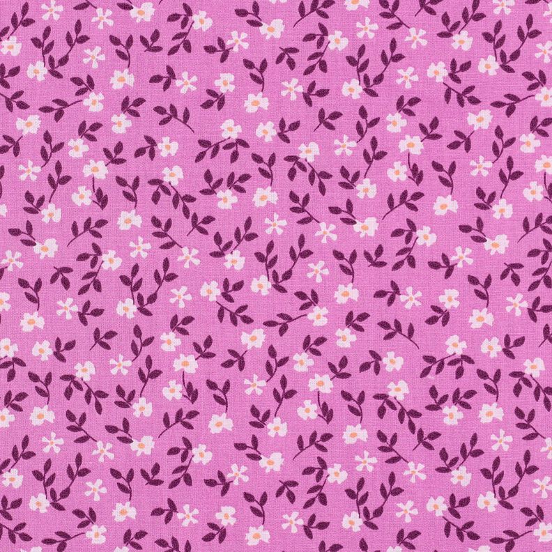 GOTS Baumwollpopeline Streublümchen | Poppy Fabrics – pink/weiss, image number 1