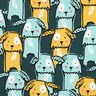 Baumwolljersey Schlappohr Hunde | Poppy Fabrics – dunkelgrün,  thumbnail number 1