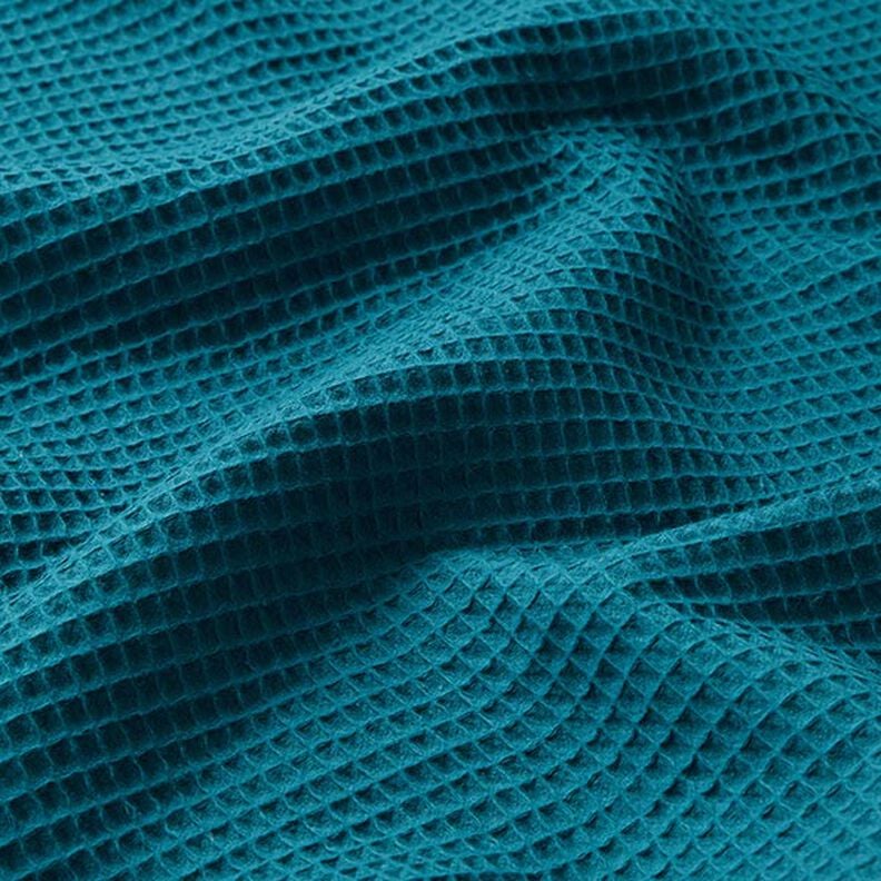 Waffelpiqué – petrol, image number 3