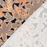 Viskosejersey gemalte Blumen – nachtblau/pfirsichorange,  thumbnail number 4