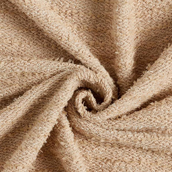 Baumwolle Feinstrick Glitzereffekt – sand | Reststück 100cm