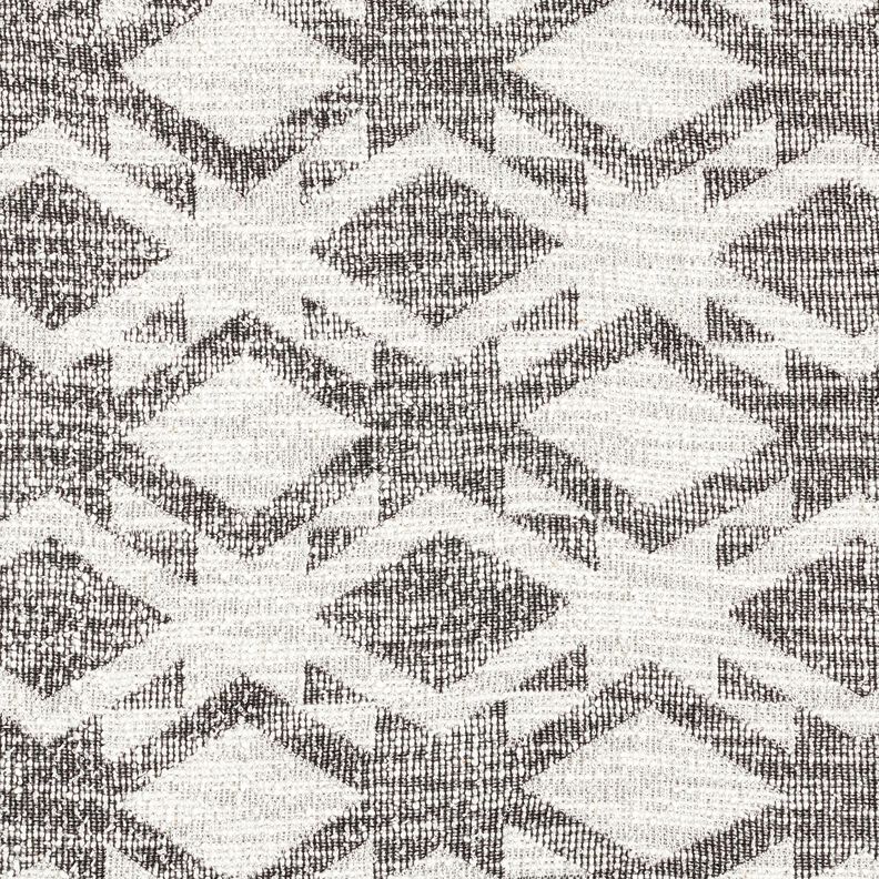 Strickbouclé Chevron – schwarz/weiss,  image number 1