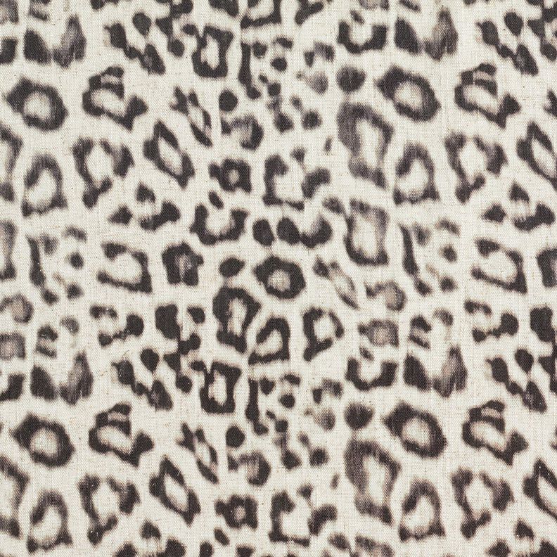 Viskose-Leinen-Mix Leoprint Digitaldruck – mandel/schwarz,  image number 1