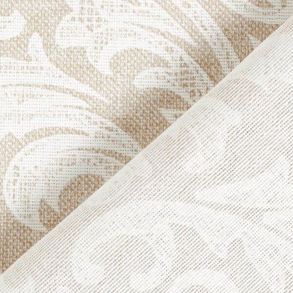 Dekostoff Canvas Ornamente – natur/weiss,  image number 4