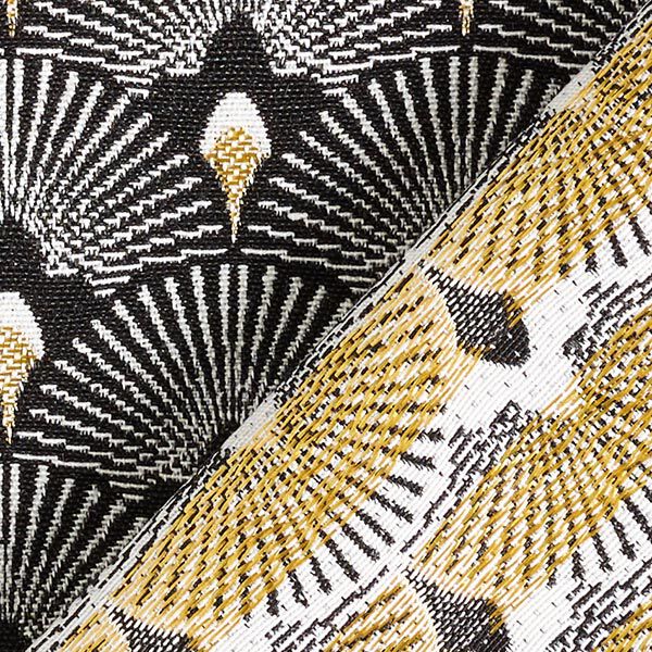 Dekostoff Jacquard Fächer – schwarz, image number 3