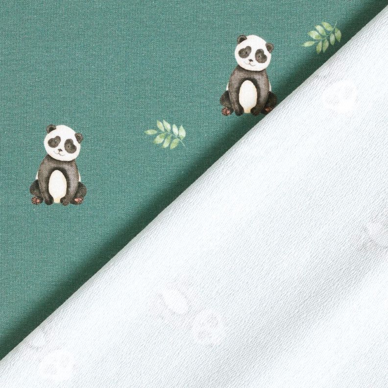 GOTS French Terry Sommersweat Panda Digitaldruck – schilf,  image number 4