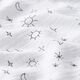 GOTS Musselin/ Doppel-Krinkel Gewebe Sonne, Mond und Sterne | Tula – weiss,  thumbnail number 2
