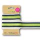 Bio-Jacquardband  Stripe Me College [ 200 cm | 3,5 cm ] | Albstoffe – wollweiss/apfelgrün,  thumbnail number 1