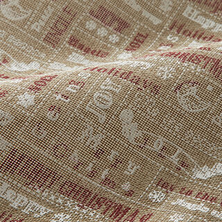 Dekostoff Jute-Look Weihnachtscollage – düne/weiss, 