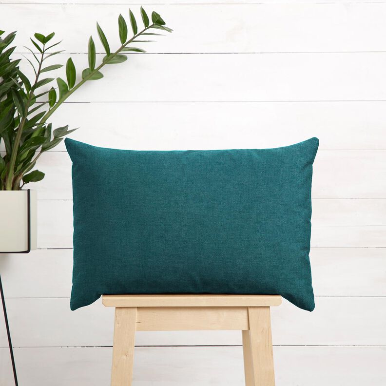 Polsterstoff klassisch Uni – petrol | Reststück 60cm,  image number 9