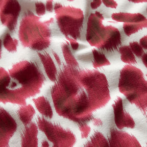 GOTS French Terry Batik-Leomuster | TCC x LOOKS by Wolfgang Joop – beere/creme, 