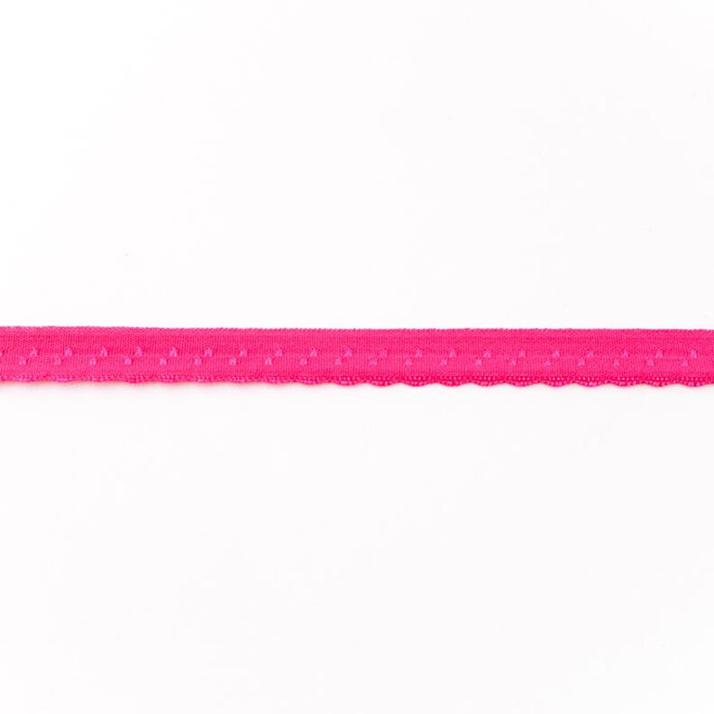 Elastisches Einfassband Spitze [12 mm] – intensiv pink,  image number 1