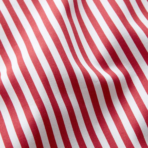 Baumwoll-Stretch Streifen – rot/weiss | Reststück 50cm