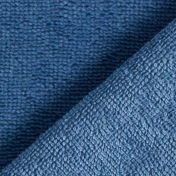 Kuschelfrottee Bambus Uni – taubenblau | Reststück 50cm