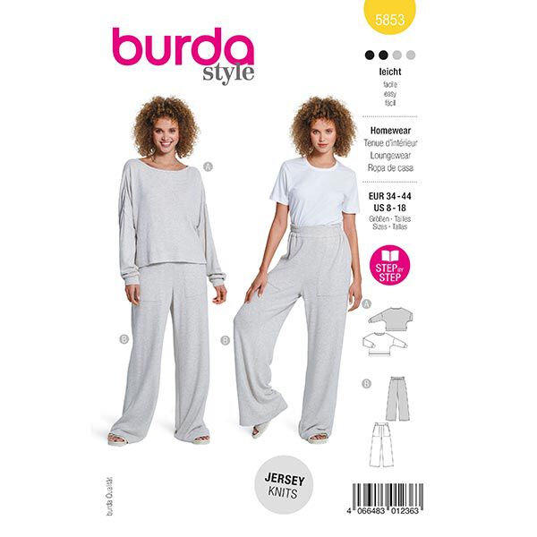 Homewear | Burda 5853 | 34-44, image number 1