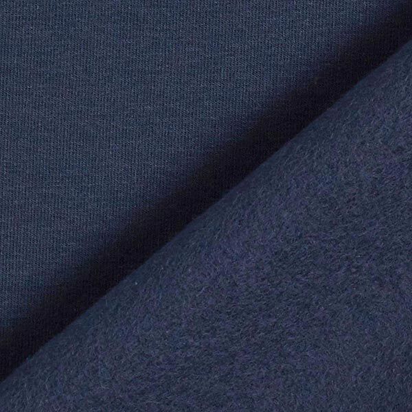 Leichter Baumwollsweat Uni – nachtblau | Reststück 50cm