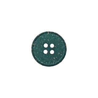 Hanf/Polyesterknopf Recycling 4-Loch – dunkelgrün, 