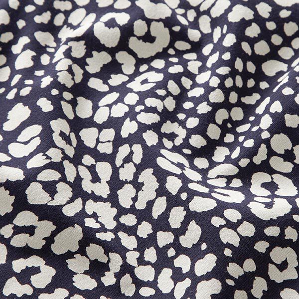 Baumwolljersey Leoprint – nachtblau, image number 2