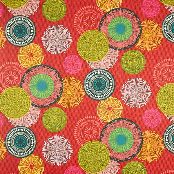 Dekostoff Baumwollköper Großes Mandala – rot, image number 1