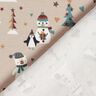 Baumwolljersey Pinguin, Eisbär und Schneemann – mandel,  thumbnail number 4