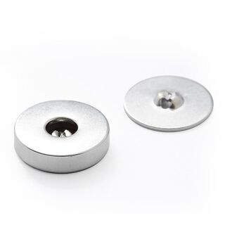 Magnetknopf [  Ø18 mm ] – silber metallic, 