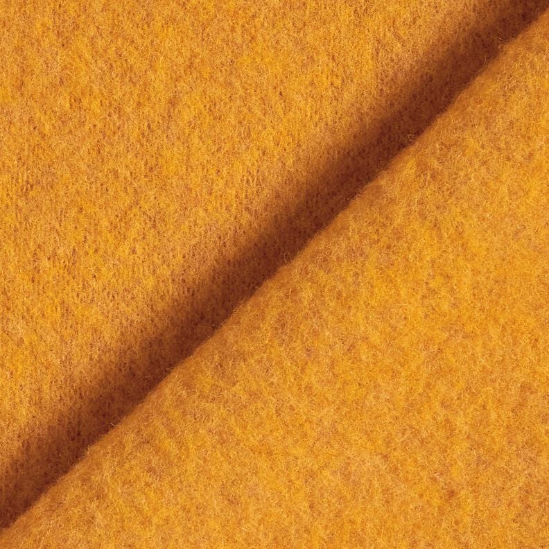 Woll-Fleece reine Schurwolle Uni – senf, image number 3