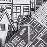 Dekostoff Jacquard Dorf in Linien-Kunst – schwarz/weiss,  thumbnail number 4
