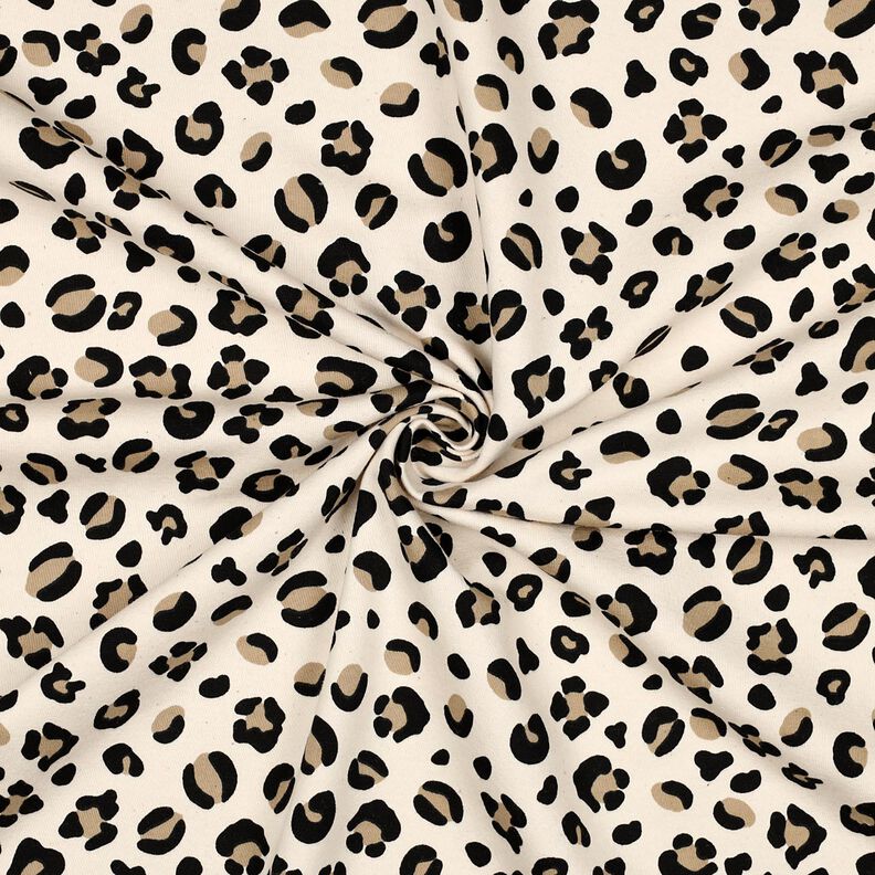 Sweatshirt angeraut Leo Print | Poppy Fabrics – creme/anemone, image number 3