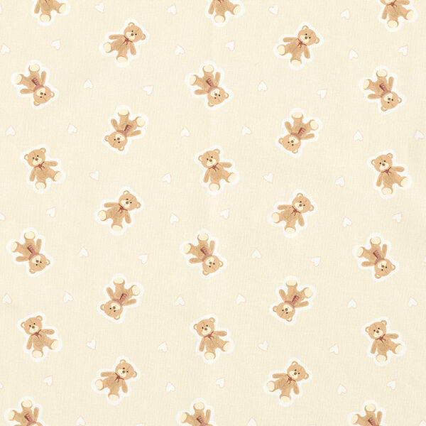 Baumwollstoff Popeline Mini Bären – hellbeige, image number 1