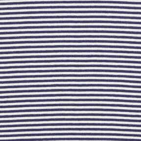 Bündchen Schlauchware schmale Ringel – marineblau/weiss, 