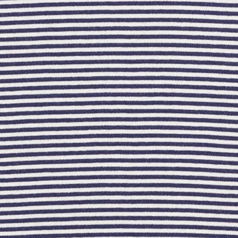 Bündchen Schlauchware schmale Ringel – marineblau/weiss,  image number 1