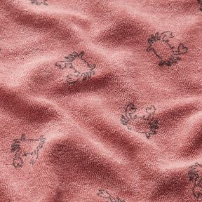 Frotteejersey Krebse – dunkelaltrosa, 