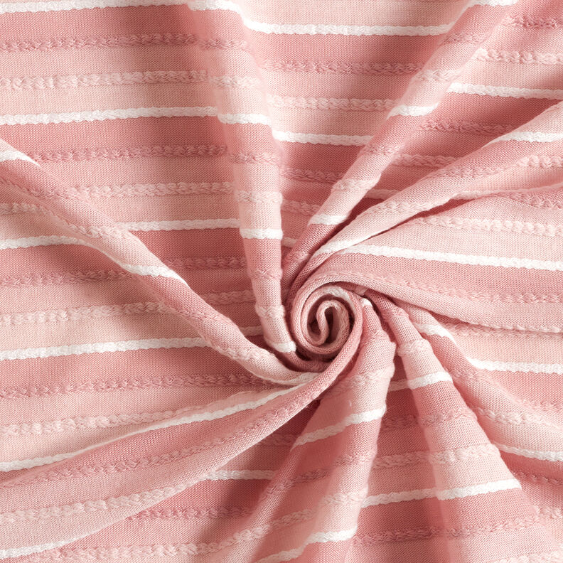 Feinstrick Kordelstreifen – rosa/weiss,  image number 3
