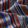 Dekostoff Jacquard abstrakte Streifen – marineblau/karminrot,  thumbnail number 2