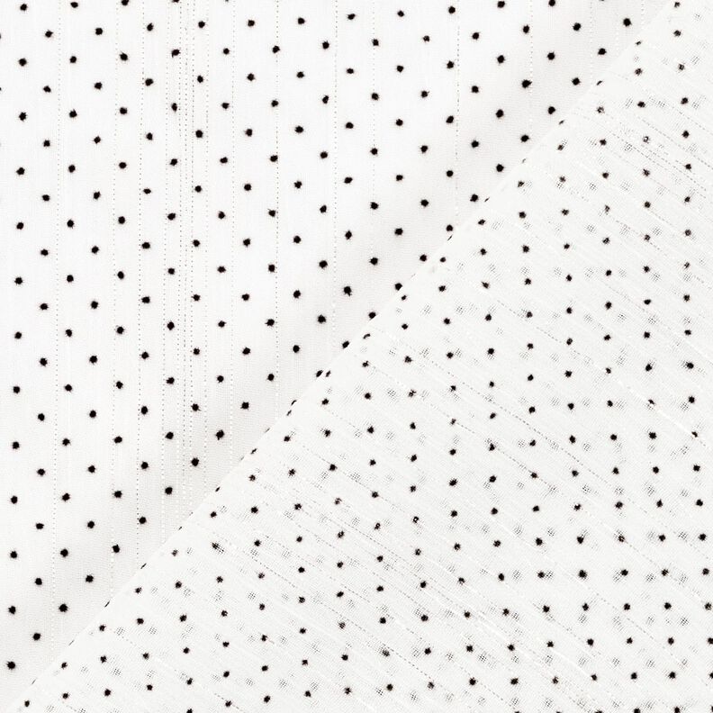Chiffon Glitzerstreifen und Pünktchen – weiss,  image number 4