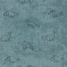 Frotteejersey Dinos – taubenblau,  thumbnail number 1