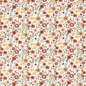 Baumwolljersey Blumenmeer – elfenbein/hellaltrosa, 