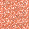Beschichtete Baumwolle abstrakte Mini-Blätter – orange/weiss,  thumbnail number 1