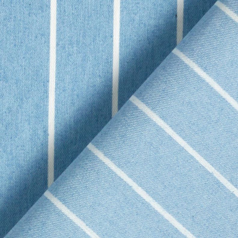 Chambray Streifen – hellblau/wollweiss,  image number 4