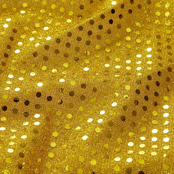Paillettenstoff kleine Punkte – gold | Reststück 100cm