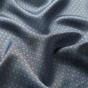 Futterstoff Jacquard Kästchen und Punkte – stahlblau, 