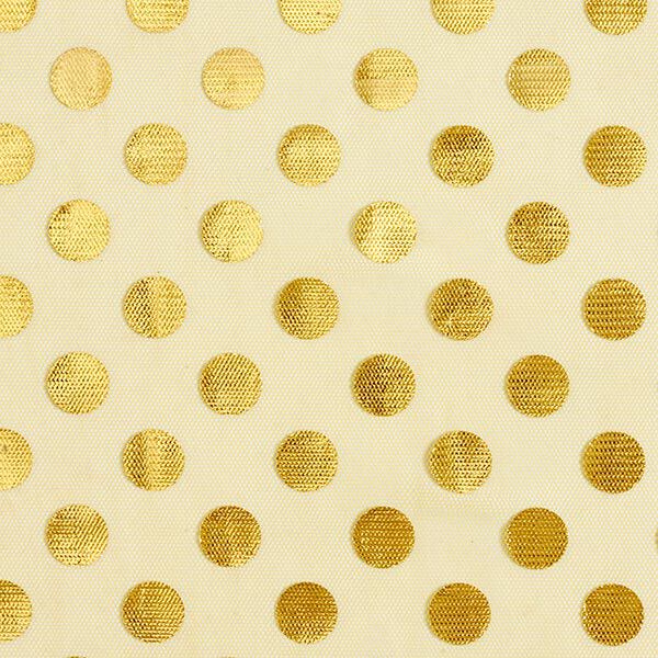 Tüll Glitzerpunkte – gold metallic | Reststück 100cm
