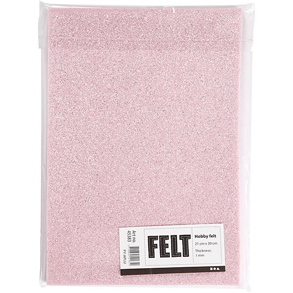 Glitzer-Filz ,10 Stück [ A4 ] – rosa,  image number 3