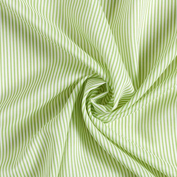 Leichter Tencel-Stoff feine Streifen – grün/weiss | Reststück 50cm,  image number 3