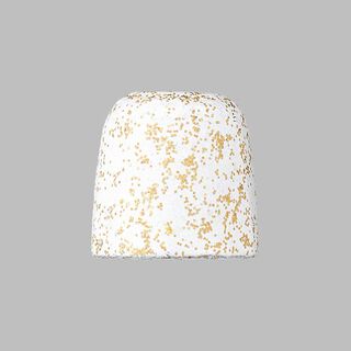 Kordelende [Ø 4 mm] - weiss/gold, 