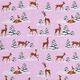 Dekostoff Halbpanama Rehe im Schnee – pastellviolett,  thumbnail number 1