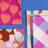 Baumwollsatin Large Gingham | Nerida Hansen – pastellviolett/wollweiss,  thumbnail number 5